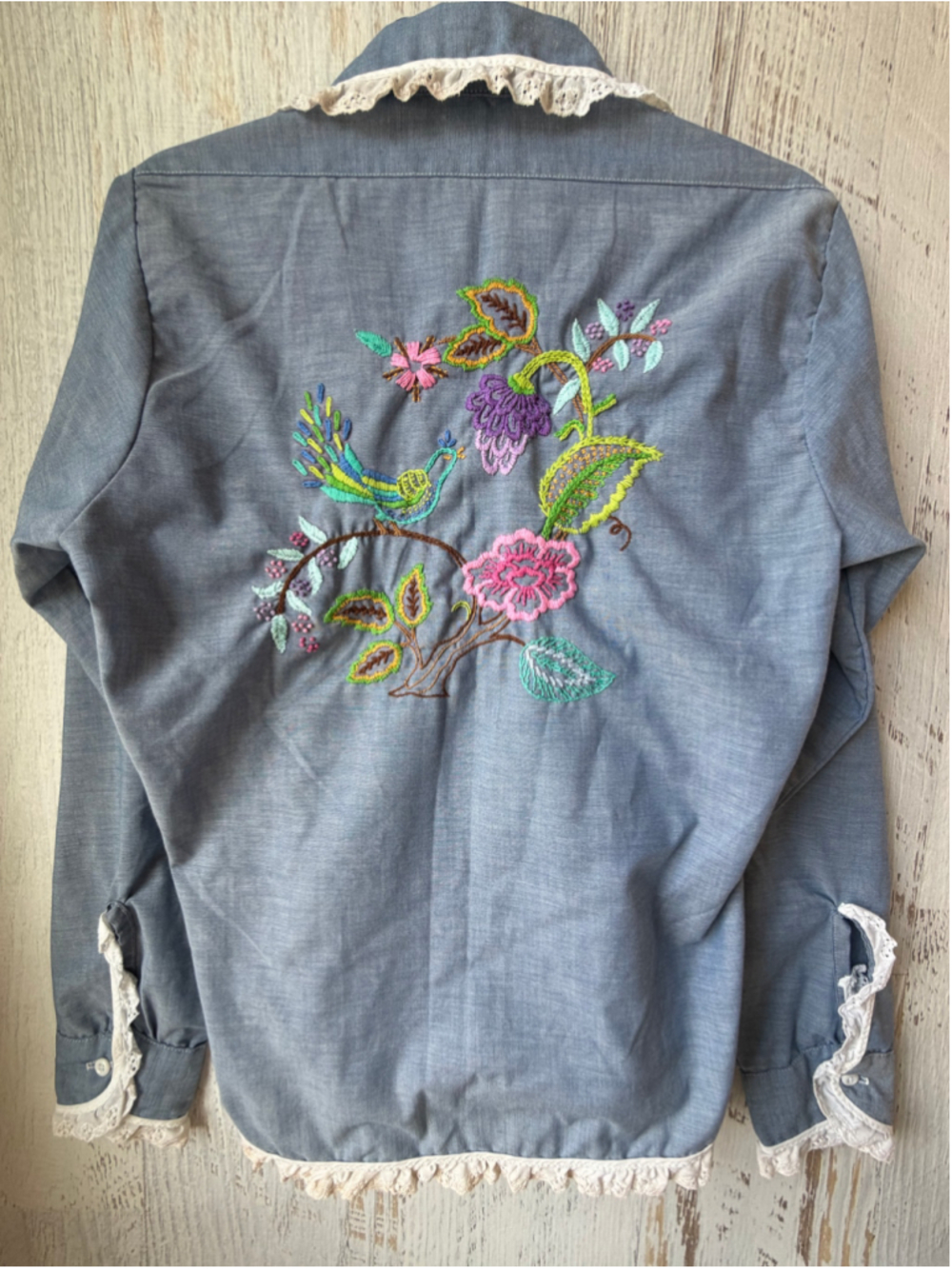 Women's Big Smith Union Made Embroidered Button Down Shirt - Picture 8 of 11